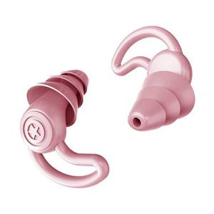 lot 20343 image: 1 Pair Silicone Quiet Ear Plugs, Reusable Noise Reduction Earplugs Hearing Protection Earplug for Sleeping Noise Cancelling - Pink