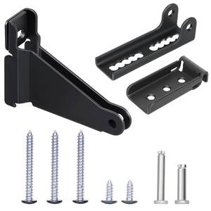 lot 20344 image: Storm Door Closer Bracket, Reinforced Repair Jamb Bracket Compatible with Andersen Emco, Larson, Pella, 40201 Door Repair Kit, Protecting Doors from Damage from Strong Winds (Black)