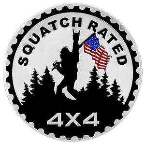 lot 20359 image: Wild Man Pattern Rated Car Emblem, 4 x 4 Automotive Badge Decals, 3D Metal Car Badges Round Emblem Decals, Compatible with Jeep Wrangler Vehicles Trucks SUV (B)