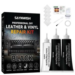 lot 20381 image: Saynwish Leather Repair Kit - Restores Faux,Vinyl,Artificial and Real Leather,Sofa,Jacket,Car Seats and Purse.Professional Results,Repairs Burn Holes,Scratches,Tears