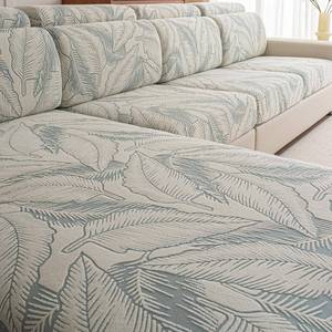 lot 20397 image: Cgeluy Sofa Cover Washable Sectional Couch Covers Sofa Slipcovers for 3 Cushion Couch Pet Friendly L Shaped Couch Protector Leaf Printed Covers for Dogs