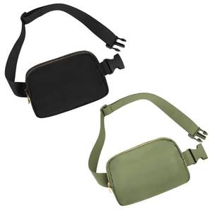 lot 20416 image: Frenou Waist Belt Bag Fashion Fanny Women and Men Gift Waist Pack With Adjustable Strap For Travel Running Hiking Walking BlackKhaki Green