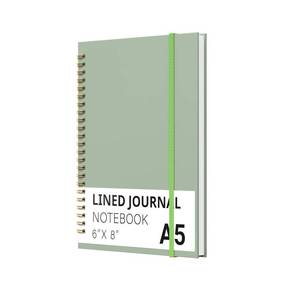 lot 20419 image: Ptanexx Gold Spiral Coil Notebook, 120 Page Horizontal Line Notebook, For Men and Women for Work, Notes, Journals and Office School Supplies, A5 (6 x8) Green (Green)