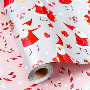 lot 20440 image: MAYPLUSS Gnome Christmas Wrapping Paper, Cute Gnome Gift Wrap Roll, Metallic Foil Reversible Vintage Boho Gnomes Holiday Wrapping Paper for Christmas, Celebrations (Mini Roll, 17 Inch X 33 Feet)