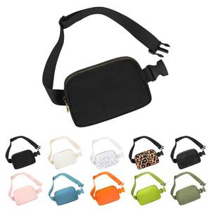 lot 20444 image: Frenou Waist Belt Bag Fashion Fanny Women and Men Gift Waist Pack With Adjustable Strap For Travel Running Hiking Walking Black