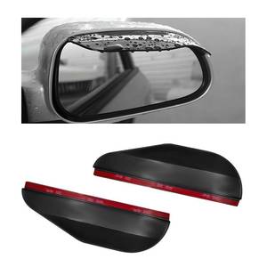 lot 20450 image: YTFRL 2 PCS Mirror Rain Visor Eyebrow, Waterproof Vehicle Rear View Mirror Rain Eyebrows, Automotive Visor Guard for Most Car SUV Truck Exterior Side Mirrors, Car Accessories (Aluminum Black)