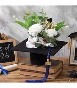 lot 1858 image: Novabright 12 Inch Graduation Cap Flower Arrangement Decoration