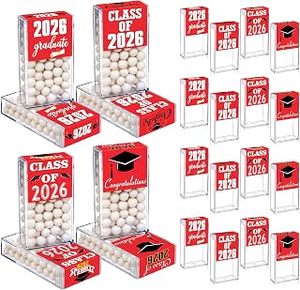 lot 1861 image: AceOrbit 24 Sets Graduation Candy DIY Grad Table Party Favors Red Class of 2026