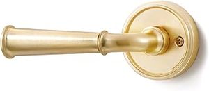lot 1865 image: Brushed Gold Door Handle Lever