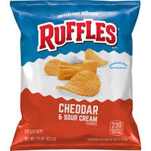 lot 1870 image: frito-Lay snack box ruffles cheddar cheese and sour cream potato chip