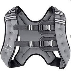 lot 1880 image: Prodigen Running Weighted Workout Vest - Gray, 16lbs