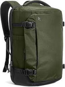 lot 1928 image: Tomtoc Travel Backpack, Olive Green