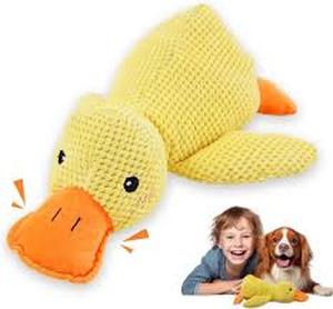 lot 2415 image: Yellow Duck Plush Dog Toy for Large Breeds
