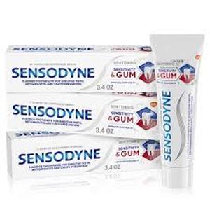 lot 2442 image: Sensodyne Sensitivity & Gum Whitening Toothpaste 3-Pack (3 x 3.4 oz)