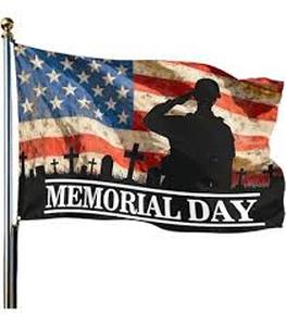 lot 2443 image: American flag memorial Day flag soldier American flag background gravestones approximately 4 ft by two and a half foot