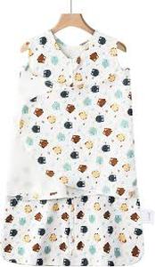 lot 2448 image: Ftikvo Baby Swaddle Blanket Owl Print 3-6 Months