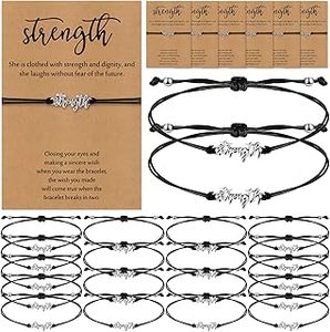 lot 2468 image: Aurelema 50 Pcs Strength Wish Bracelet Set Religious Gifts for Women