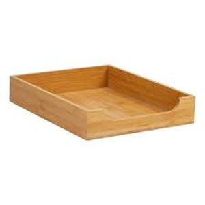 lot 4369 image: MindReader Bamboo Paper Tray - Brown