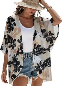 lot 4402 image: Floral Print Womens kimono cardigan XL
