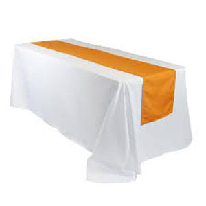 lot 6039 image: Table runners color orange size 108 by 14 in