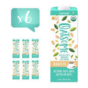 lot 9944 image: Oatsome Barista Organic Oat Milk 6-Pack