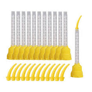 lot 10454 image: Yellow Dental Mixing Tips with Dispensing Nozzles