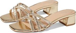 lot 19818 image: Bandolino RunRun3 Gold Strappy Slide Sandals Size 12M