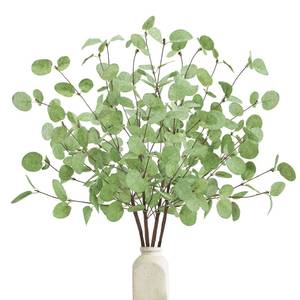 lot 1902 image: Ruidazon 4 Pcs Artificial Eucalyptus Stems Leaves, 26.3 Real Touch Leaf Faux Tall Greenery Branches for Vase Wedding Bouquet Centerpiece Flower Arrangement Home Office Spring Decoration