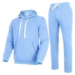 lot 1911 image: Bellnorth Mens Tracksuit 2 Piece Sets Fleece Casual Jogging Athletic Suits Hoodie Long Sleeve Athletic Sweatsuits(Light Blue,S)