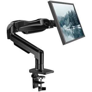 lot 1914 image: HUANUO FlowLift Single Monitor Mount, 13 to 32 Inch Monitor Arm, Adjustable Monitor Stand, Vesa Mount with Clamp and Grommet Base - Fits 4.4 to 19.8lbs LCD Computer Monitors