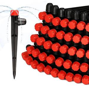 lot 2003 image: Gardrip 55 Pieces Drip Emitters Stream with Stake for 14 Irrigation Tubing Adjustable 360 Degree Water Flow Irrigation Universal Sprayer Drip Pipe Sprinklers Fittings for Garden Watering System