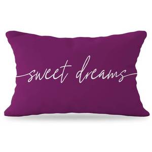 lot 2013 image: YeiHe Sweet Dreams Pillow Cover 12x20, Decorative Throw Pillow Covers for Bedroom Liivng Room Home, Bed Decorative Pillows ((Violet)