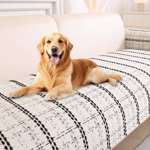lot 2031 image: Akpgq Waterproof Couch Cover for Dogs Washable,Chenille Pet Couch Covers for Sofa,Non-Slip Couch Covers for 3 Cushion Couch Sofa Pet Friendly (White, 36x74��1pc��)