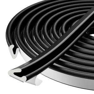 lot 4501 image: 19.7 Ft V-Shape Thin Weather Stripping Door Seal Strip for Doors Frame,Self Adhesive Foam Tape Weatherstripping Door Insulation Winter,Door Soundproof Gap Filler Sealing Strip,Black