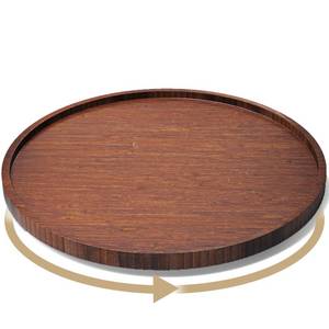 lot 5505 image: VERTORGAN Lazy Susan Organizer for Kitchen,Bamboo Turntable for Cabinet,Pantry,Vanity,Large��Brown��