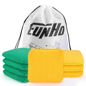 lot 5506 image: EunHo Cornhole Bean Bags Set of 8 Weather Resistant & Regulation Professional SizeWeight for Cornhole Games with Carry Bag��YellowGreen��