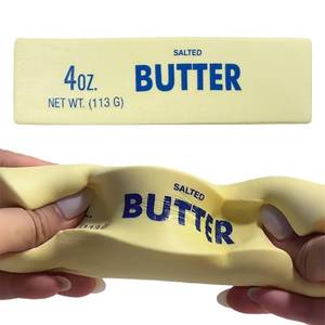 lot 6158 image: New Squeeze Ball Realistic Butter Stick Soft Squeeze Toys, Upgrade Stress Relief Fidget Toys Wet Slow Rebound Stress Relief Toy��Slow Rebound Cute Butter Squeeze Stress Balls (Beige)