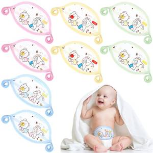lot 6164 image: 8 Pcs Newborn Infant Belly Wrap Comfort Cotton Umbilical Cord Cover Band Cartoon Soft Baby Belly Band Newborn Navel Belt for Protection Abdomen Baby Boy Girl Gifts 0-12 Months, 4 Styles (Elephant)