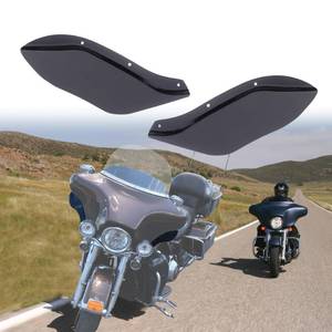 lot 6165 image: KAKABAS Smoked Black Fairing Air Deflectors, Side Wings Windshield Side Cover Shield Compatible with Harley Davidson 1996-2013 Electra Glide Street Glide Trike Accessories