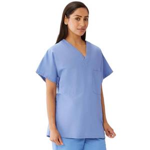 lot 6181 image: CottonCare Unisex Scrub Tops Ceil Blue size XL
