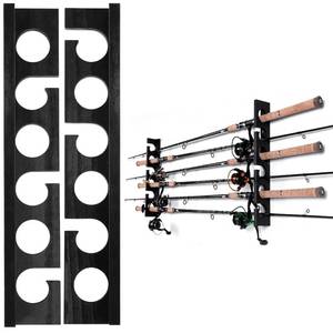 lot 7010 image: Ghosthorn Fishing Pole Rod Racks Wall or Ceiling Mounted Fishing Pole Rod Holders for Garage Storage Organizer Fishing Gear Equipment for Men Women