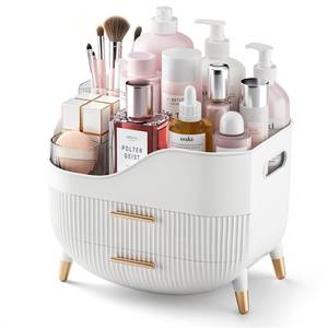 lot 7012 image: Pajiriona Makeup Organizer with Drawers,Skincare Organizer for Vanity,Storage Box with Handle,Large Cosmetic Display Case for Dresser, Bathroom Countertop