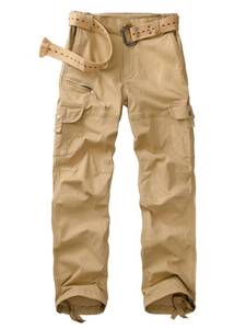 lot 8243 image: mosingle Womens Cotton Casual Military Cargo Hiking Combat Work Pants with Pocket#2087-Khaki-16