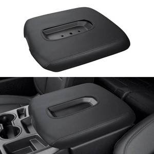 lot 8251 image: INTGET Center Console Armrest Cover for 2026 Chevy Silverado & GMC Sierra 2019 2020 2021 2022 2023 2024 2025, Center Console Lid, Arm Rest Box Protector (Black Stitches, Jump Seat 2019-2025)