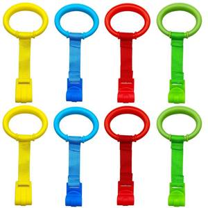 lot 8252 image: codree 8PCS 4 Colors Baby Playpen Pull up Rings- Baby Crib Pull up Rings- Baby Walking Exercises Assistant Rings- Baby Bed Stand Up Rings Baby Cot Hanging Rings for Infant Baby Toddler