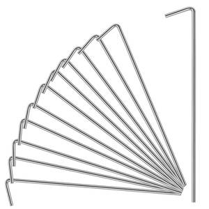 lot 8269 image: 9 Pack Heavy Duty Metal Tent Stakes for Outdoor Decorations, Gardening & Canopies, Christmas Decorations