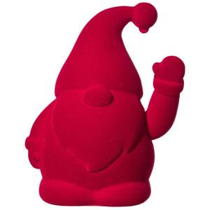 lot 11358 image: WDS WONDROUS Christmas Gnome Decorations Red, Flocked Gnomes Figurine Elf Waving Arm Christmas Table Decor for Home Office Shelf Tabletop Holiday Decoration (6.3)