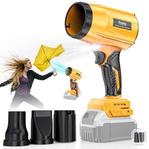 lot 11391 image: 800,000 RPM Leaf Blower Compatible with Dewalt 20V Ecarke Cordless Dust Blower, Electric Turbo Jet Blower Handheld Battery Powered with Brushless Motor for Patio Garden Lawn (Tool Only, No Battery)