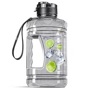 lot 11395 image: QD.SUZEE Large Water Bottle with Motivational Time Marker, 74oz Water Jug with Handle Leak-Proof, Clear Sport half gallon water Bottle for Gym Camping Workout Outdoors