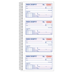 lot 12178 image: Adams 2-Part Rent Receipt Record Book  Carbonless  200 Forms  2 34 x 4 34